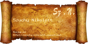 Szuchy Nikolett névjegykártya