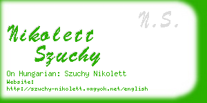 nikolett szuchy business card